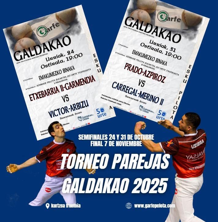 Cartel de partidos del campeonato masculino