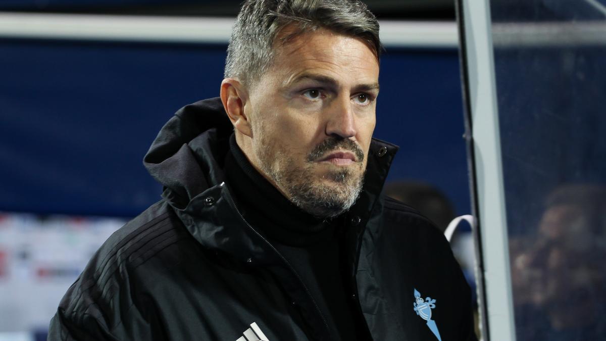 Óscar García, durante su etapa como entrenador del Celta, en la temporada 2019-20.