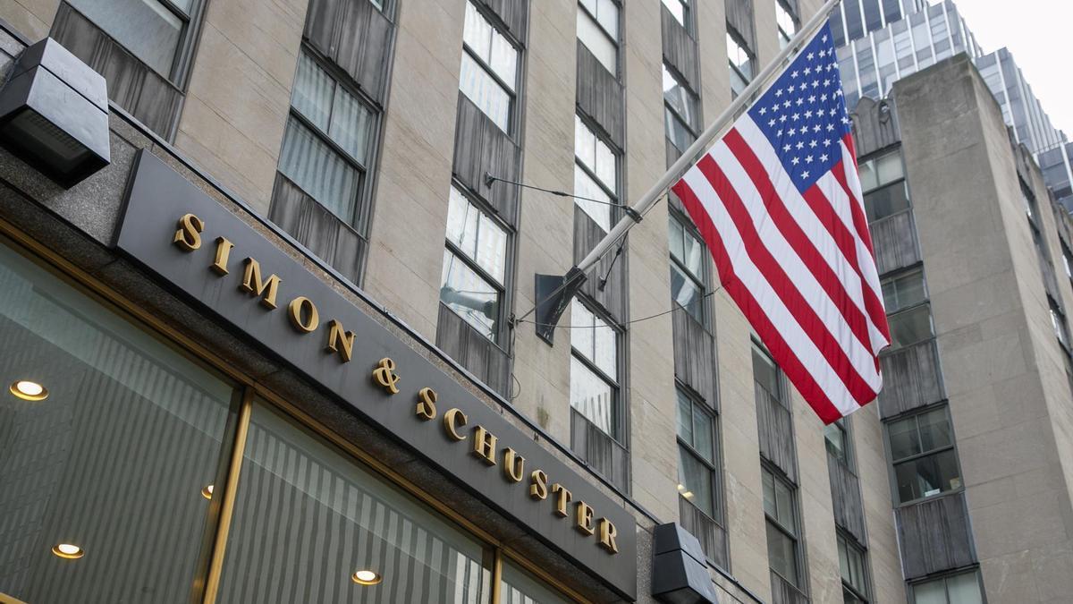 Fachada de las oficinas de Simon & Schuster en Nueva York, EEUU.