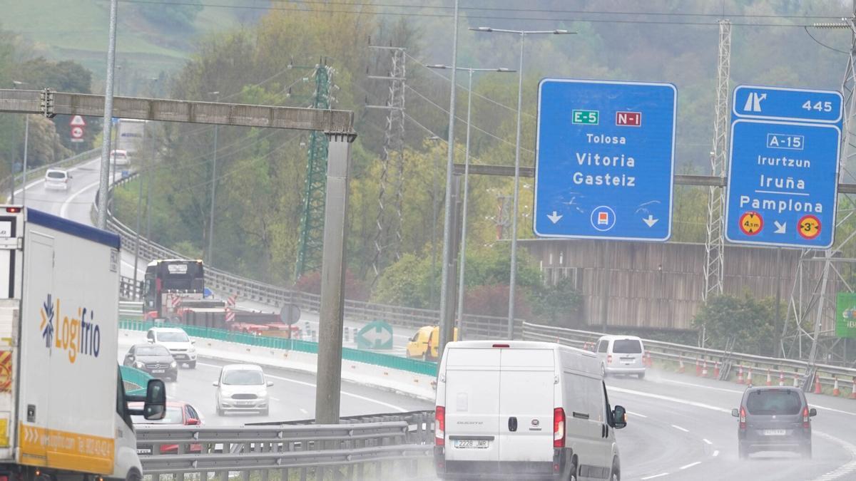 Acceso a la A-15 en Andoain desde la N-I