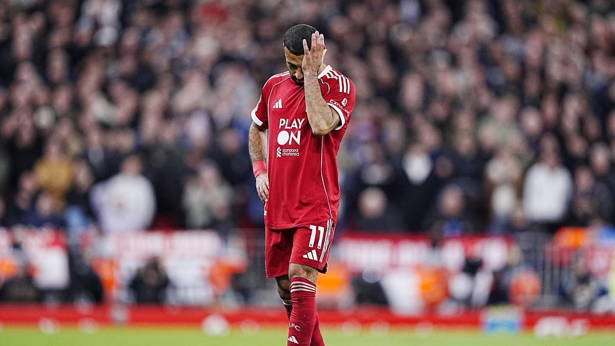 Mohamed Salah en un partido de esta temporada frente al Manchester United.