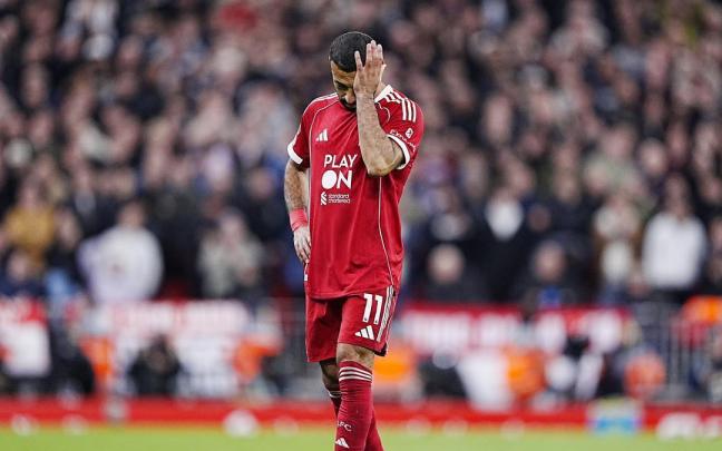 Mohamed Salah en un partido de esta temporada frente al Manchester United.