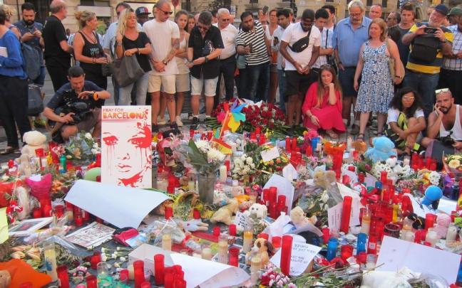 Homenaje a las víctimas de los atentados en Catalunya en 2017.