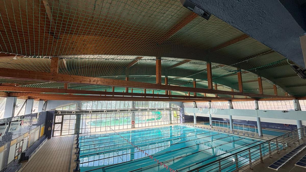Vista del interior de las piscinas de Agorrosin una vez de acometer la reparación.