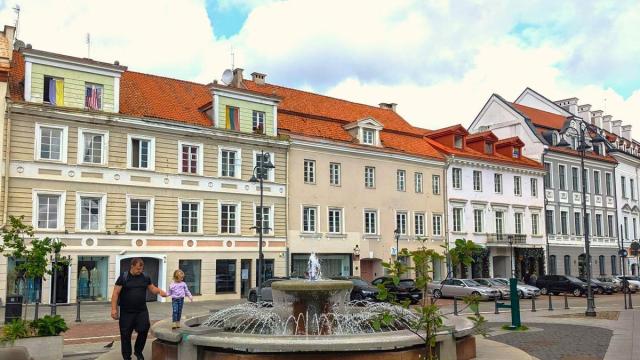 Barrio antiguo de Vilna, capital de Lituania.