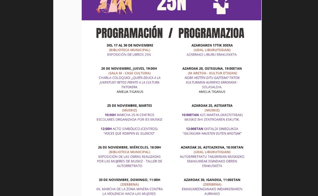Programación 25N Muskiz.