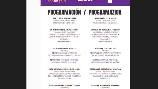 Programación 25N Muskiz.