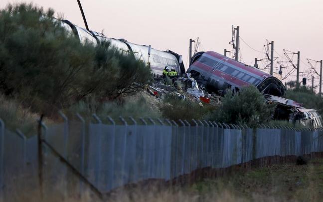 Lugar del accidente horas después.