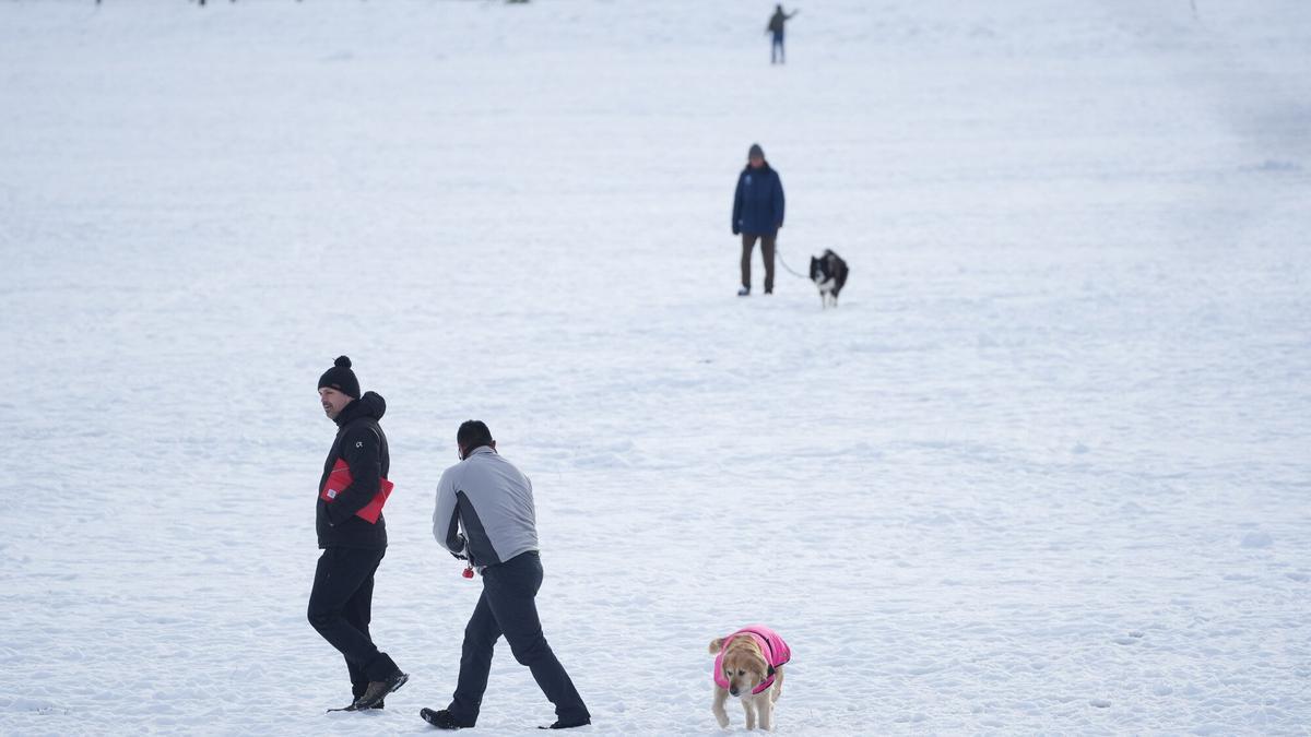 En imágenes: Los vitorianos disfrutan (y sufren) con la nieve