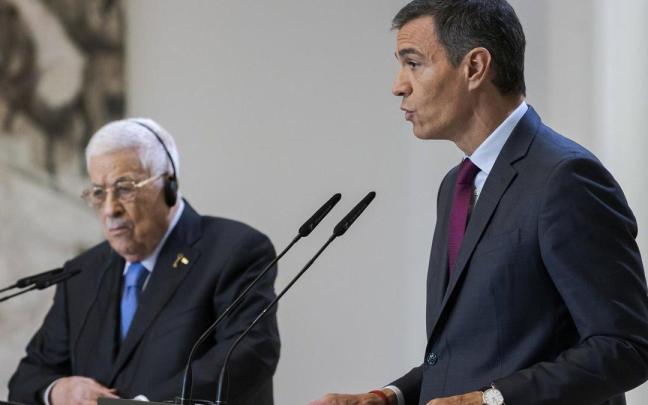 Mahmud Abbas y Pedro Sánchez