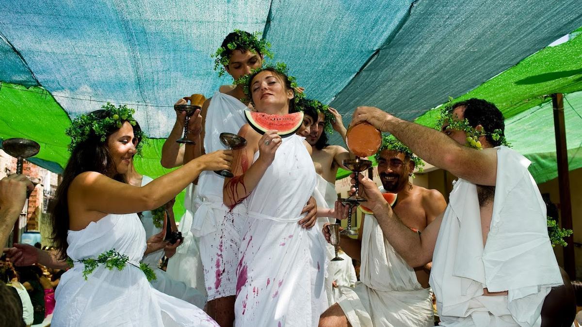 Representación de una bacanal romana bacanal romana