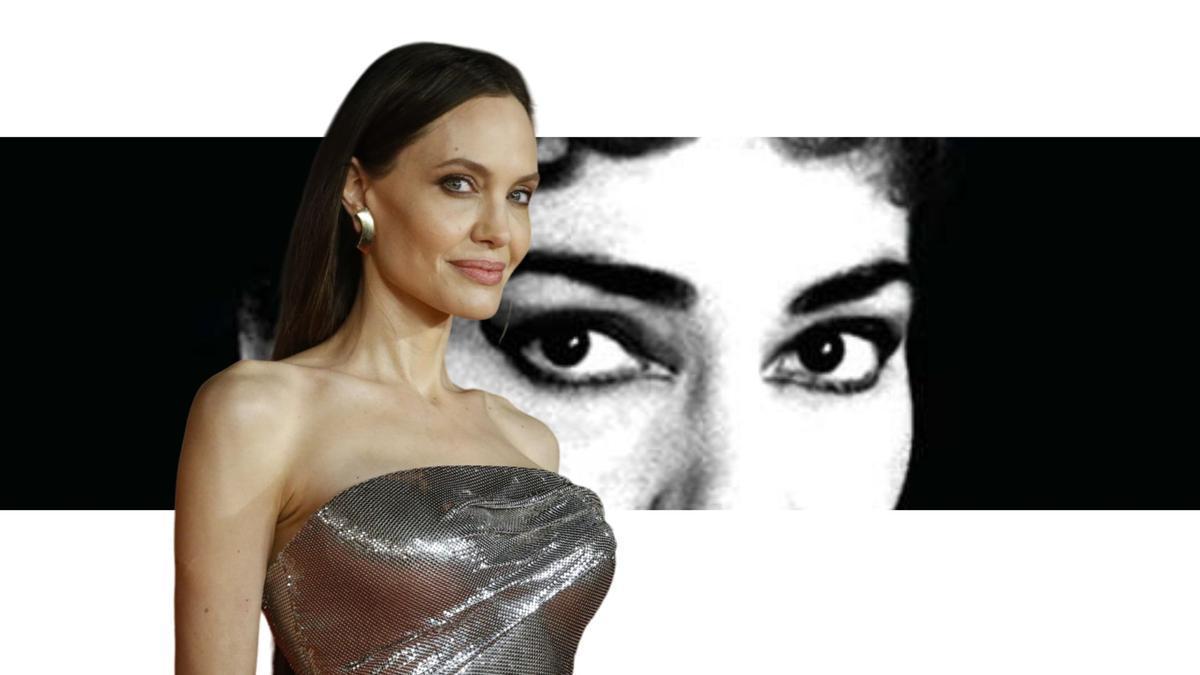 La actriz Angelina Jolie y la soprano Maria Callas