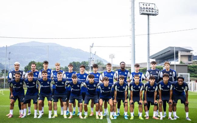 El primer entrenamiento del Sanse esta pretemporada. REAL SOCIEDAD