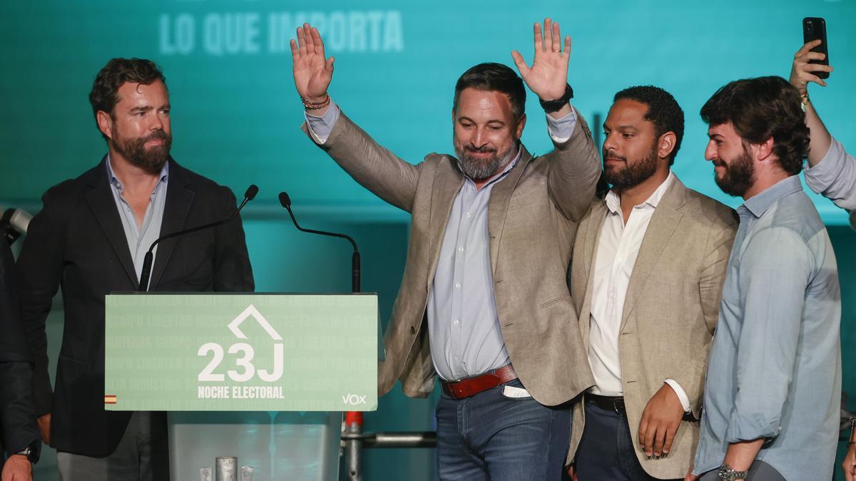 Abascal, tras conocer los resultados electorales.