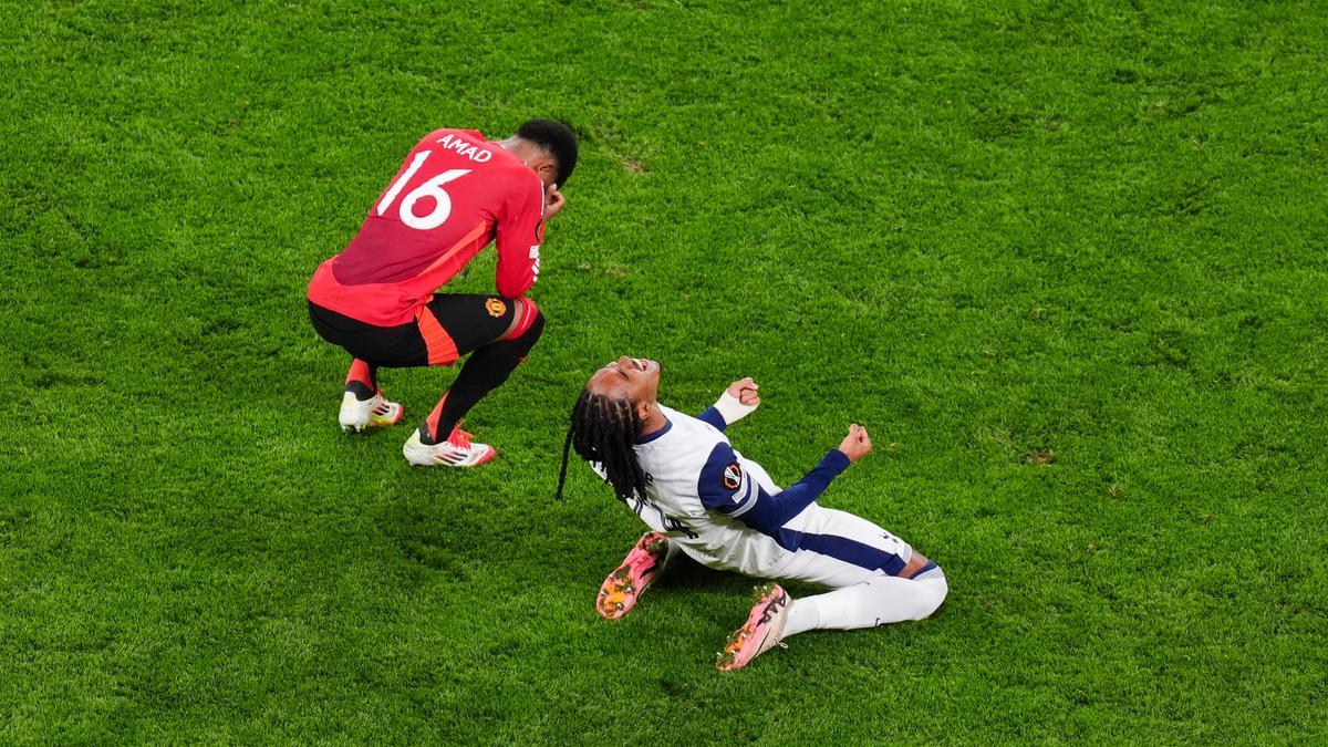 Foto de la final de la Europa League disputada en San Mamés entre el Manchester United y el Tottenham.