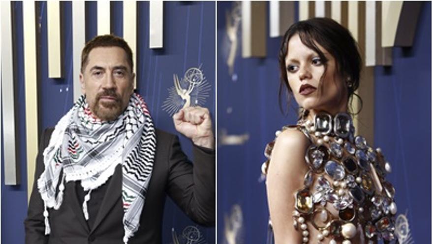 Javier Bardem y Jenna Ortega.