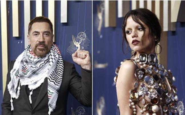 Javier Bardem y Jenna Ortega.