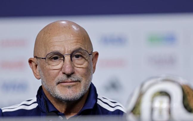 Luis de la Fuente en una rueda de prensa previa a la final del Mundial 2026