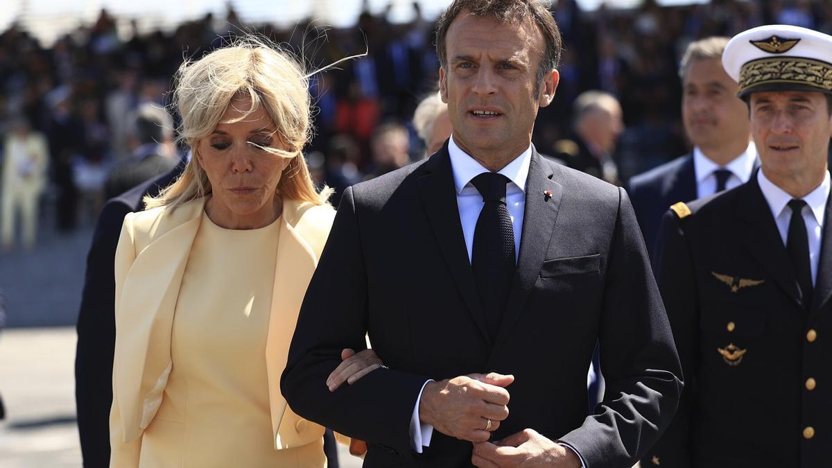 Emmanuel y Brigitte Macron, en una imagen de archivo.