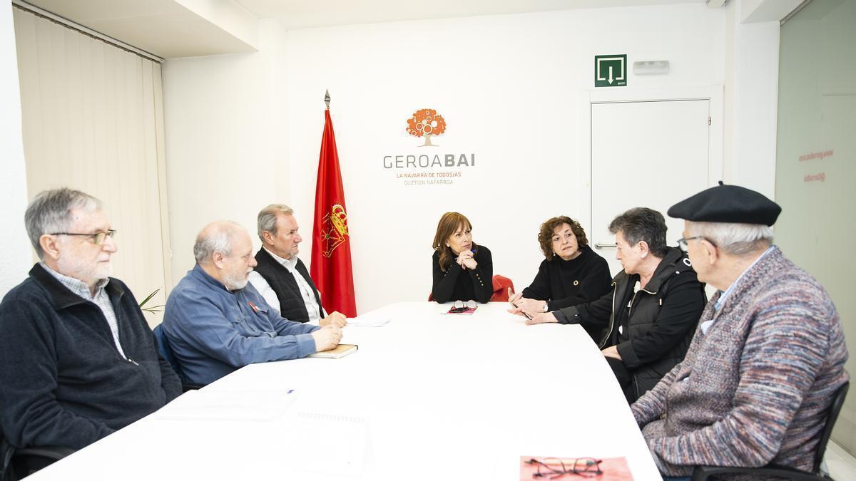 La reunión mantenida con las representantes de Geroa Bai y la plataforma