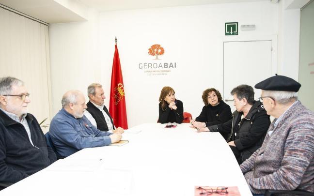 La reunión mantenida con las representantes de Geroa Bai y la plataforma