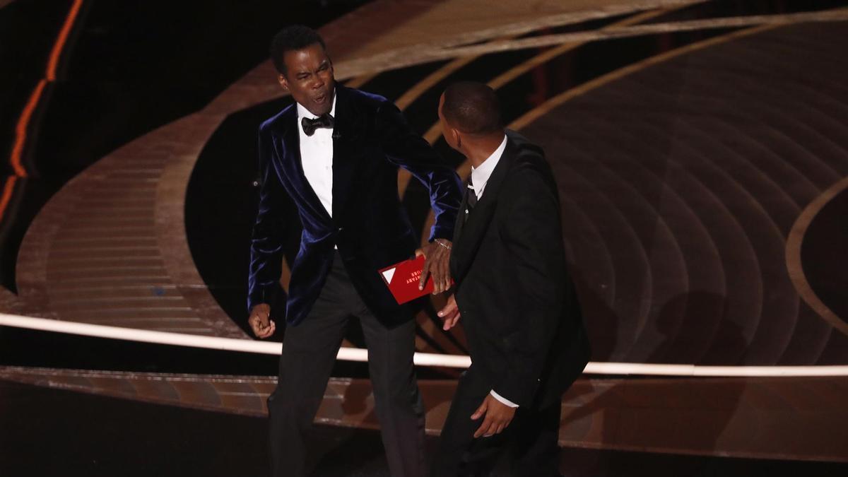 La bofetada de Will Smith a Chris Rock en los Oscars hace dos años.