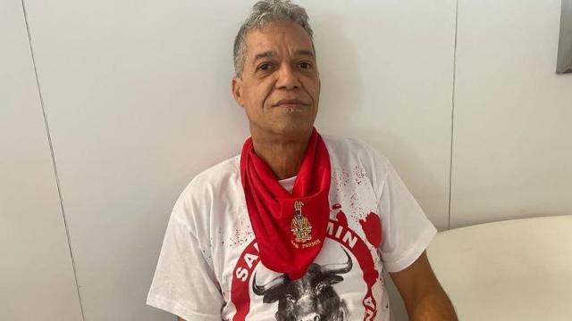 Randy Harms, tras recibir el alta en el hospital.