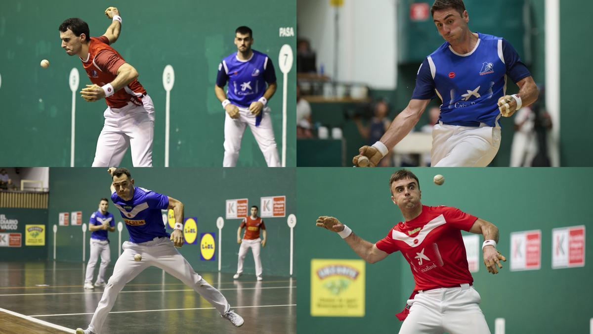 Altuna III, Peio Etxeberria, Jaka y Peña II, los cabezas de serie del Cuatro y Medio.