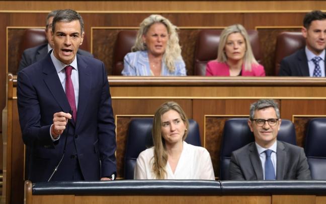 Sánchez, en una sesión de control en el Congreso.
