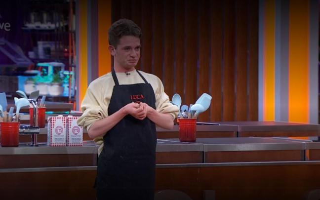 Luca durante su expulsión en 'MasterChef 11'. Luca durante su expulsión en 'MasterChef 11'.