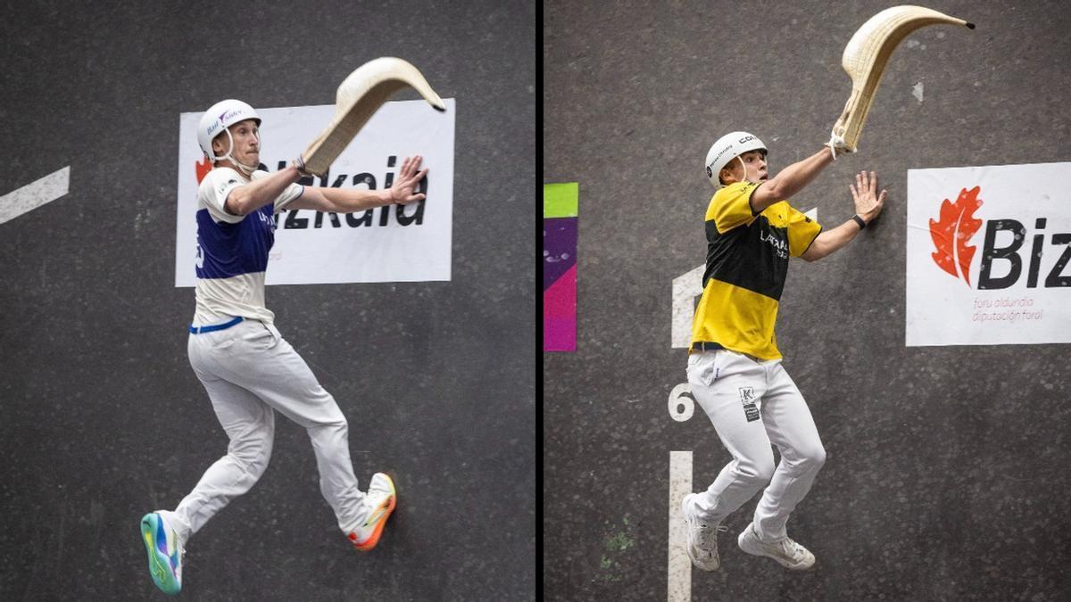 Ludovic Laduche y Eñaut Urreisti, finalistas del Individual de cesta.