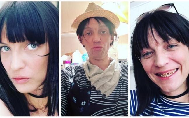 Tres de las extrañas imágenes que ha subido.