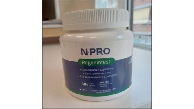 El complemento alimenticio 'N-PRO Regenintest'. / AESAN El complemento alimenticio 'N-PRO Regenintest'.