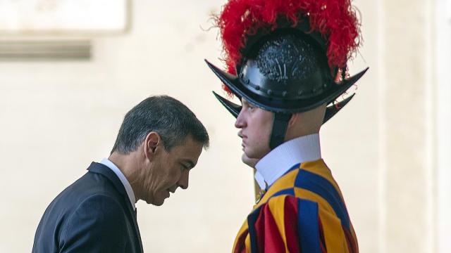 Sánchez, en una visita anterior al Vaticano.