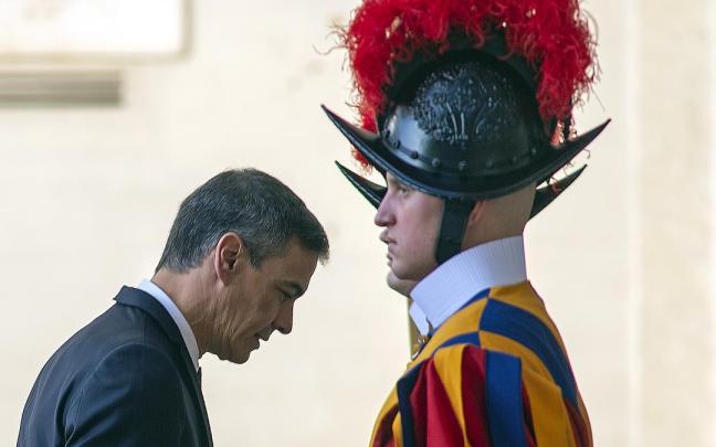 Sánchez, en una visita anterior al Vaticano.