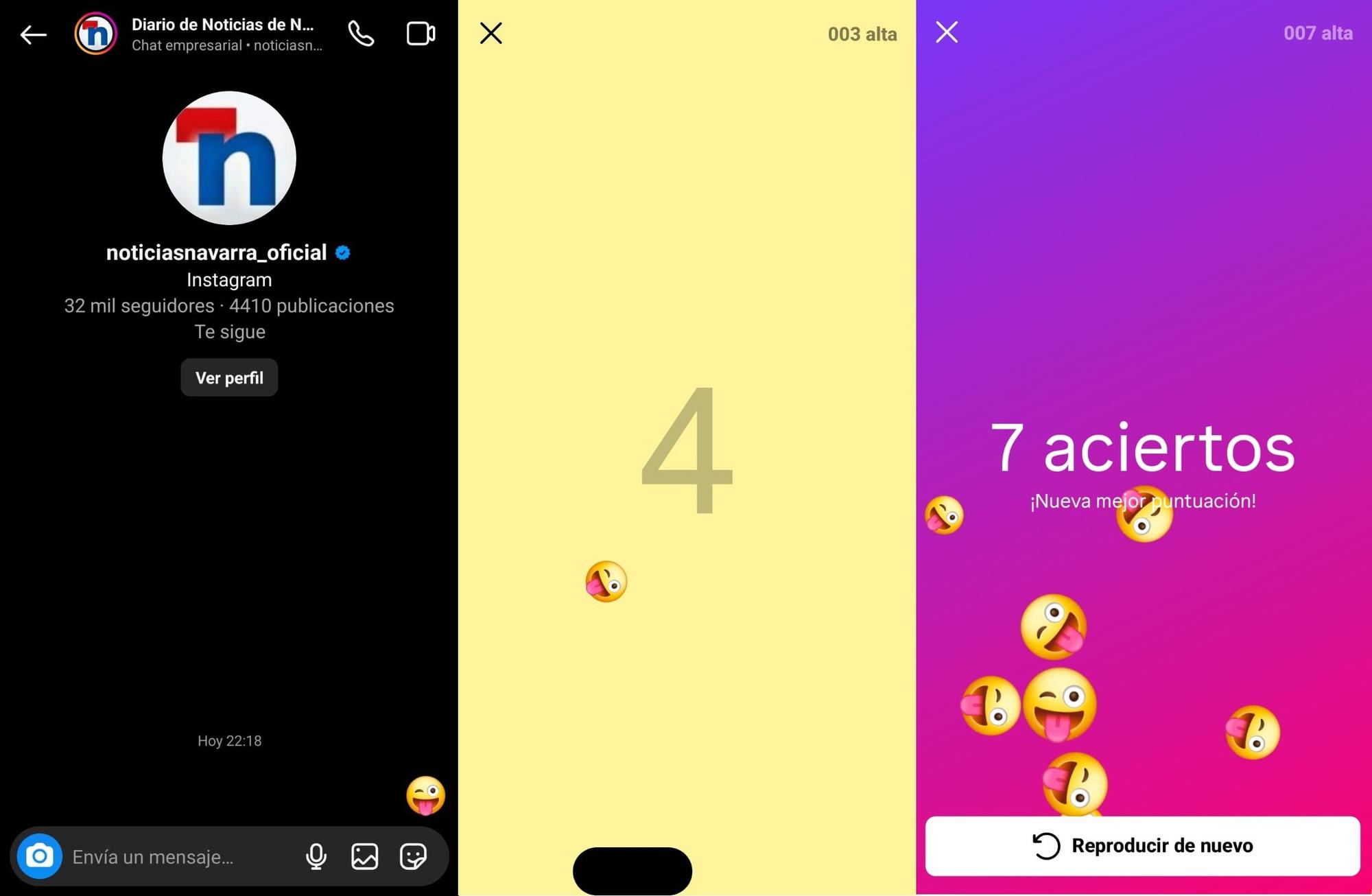 Las pantallas para acceder y jugar.