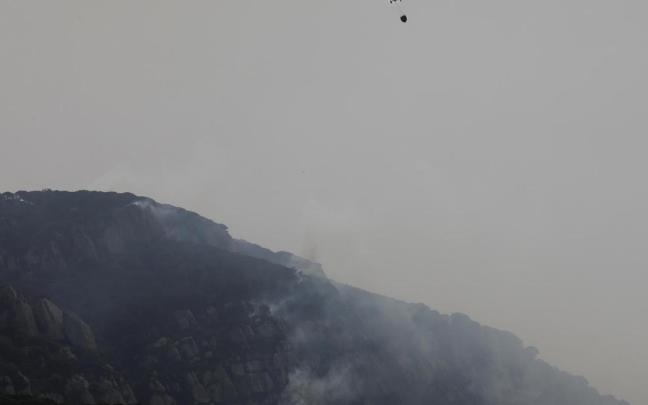 Siete aeronaves combaten el incendio forestal de Tarifa (Cádiz)