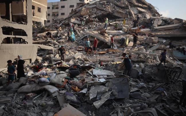 La ciudad de Gaza, arrasada tras la agresión israelí.