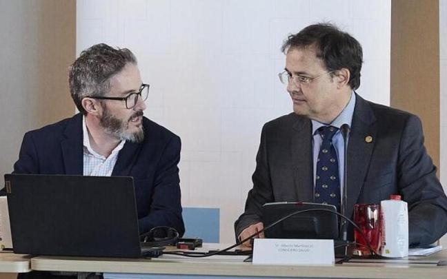 El consejero de Salud, Alberto Martinez, y Gontzal Tamayo, viceconsejero de Salud y Transformacion Digital