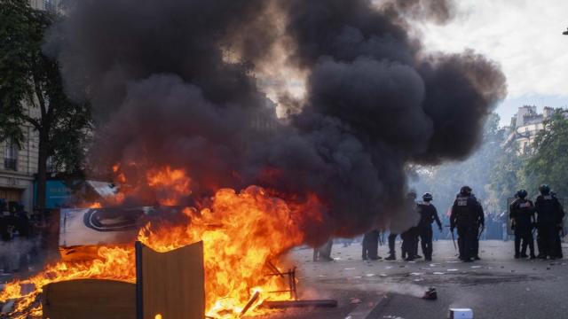Movilizaciones estudiantiles en Paris.