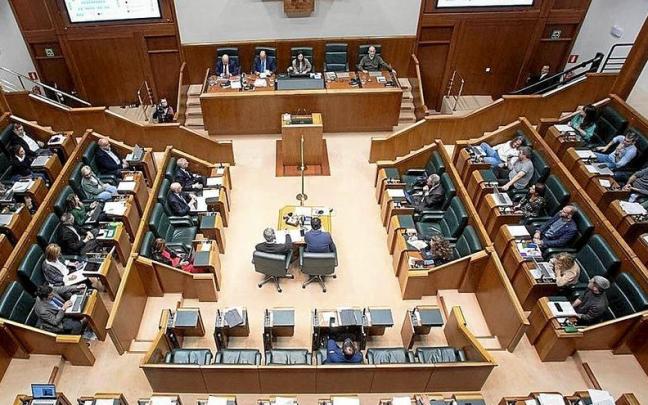 Vista general de un anterior pleno del Parlamento Vasco.