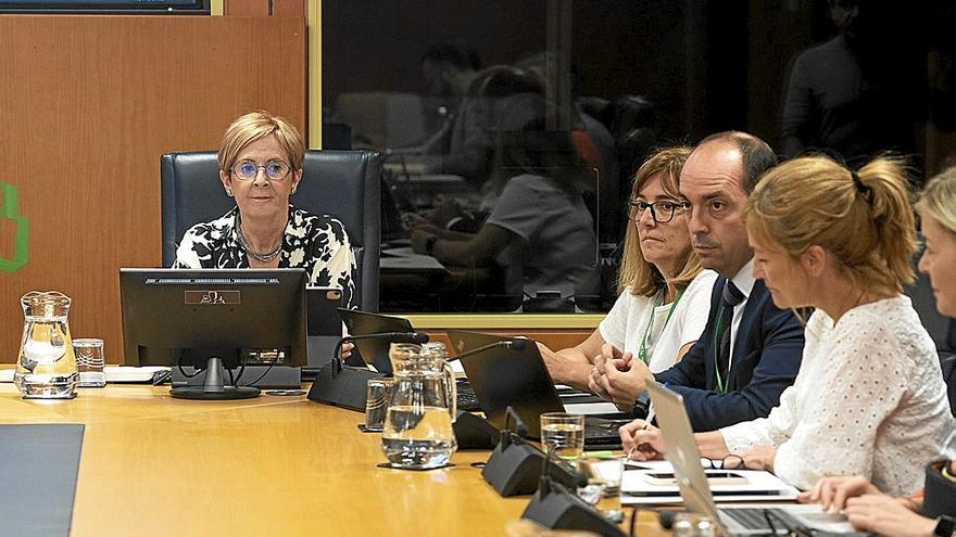 La consejera Arantxa Tapia, ayer en la Comisión de Sostenibilidad del Parlamento Vasco. | FOTO: N.G.