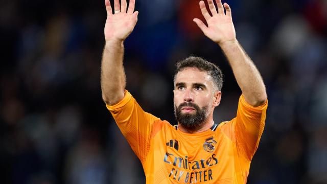Dani Carvajal, en un partido con el Real Madrid.