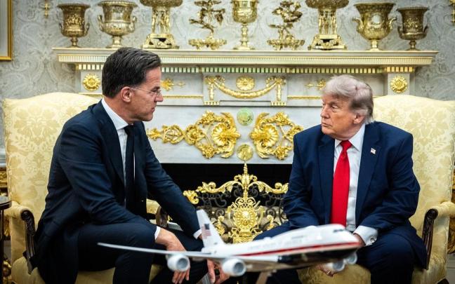 El secretario general de la OTAN, Mark Rutte, se reúne con el presidente de Estados Unidos, Donald Trump