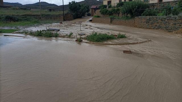 Una tromba de agua inunda Eslava y parte de la Merindad de Sangüesa