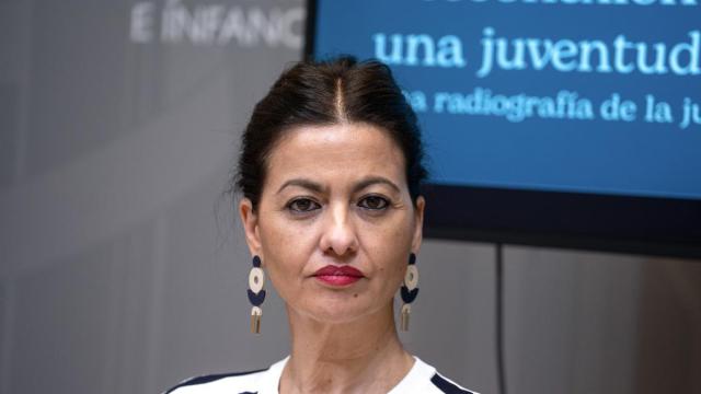 La ministra de Juventud e Infancia, Sira Rego, en la presentación del estudio hoy