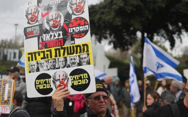 Protesta en Jerusalén contra el Gobierno de Netanyahu.