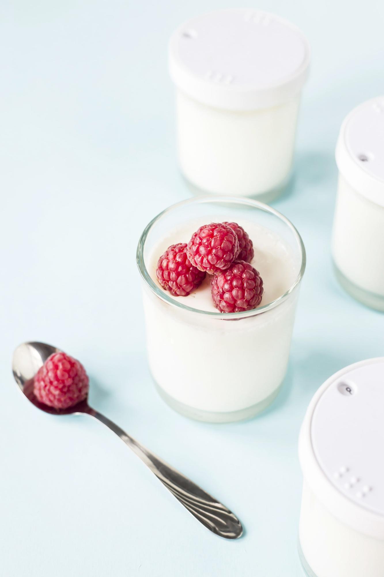 Yogur natural con fruta, una opción muy saludable.