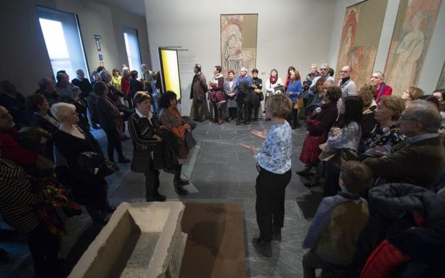 Visita al Museo de Navarra en 2019, cuando echó a andar el proyecto 'Todo el arte es contemporáneo'. Visita al Museo de Navarra en 2019, cuando echó a andar el proyecto 'Todo el arte es contemporáneo'.