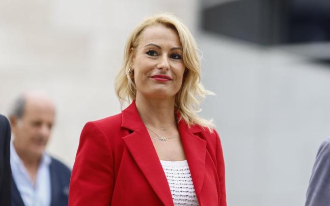 Lydia Valentín, en el acto de este jueves en el que ha anunciado su retirada. Lydia Valentín, en el acto de este jueves en el que ha anunciado su retirada.